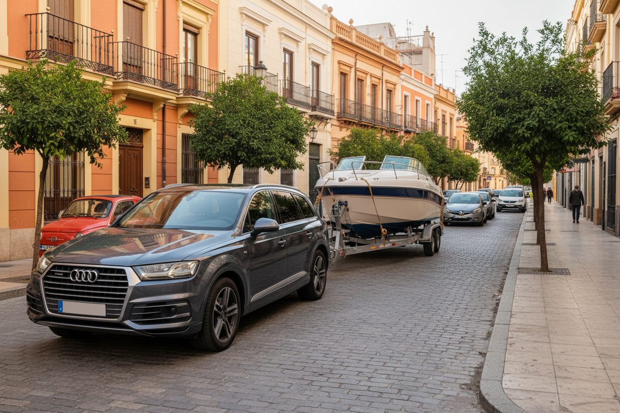 ¿Es legal aparcar un barco con remolque en la calle en España?