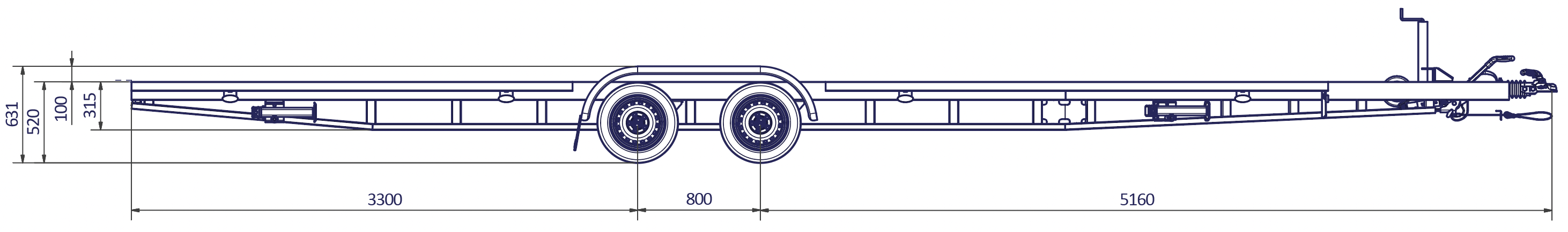 REMOLQUE TINY HOUSE CLÁSICO H 7,8 m x 2,44 m - 2.860 Kg