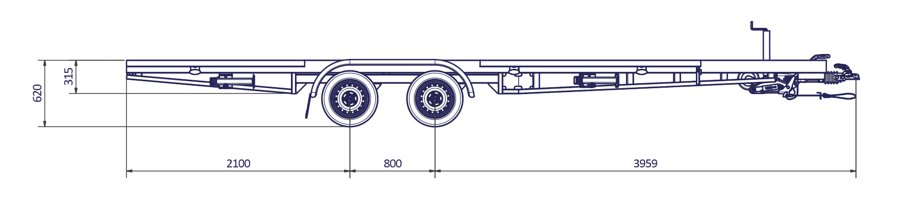 REMOLQUE TINY HOUSE CLÁSICO P 5,4 m  x 2,44 m - 2.969 Kg